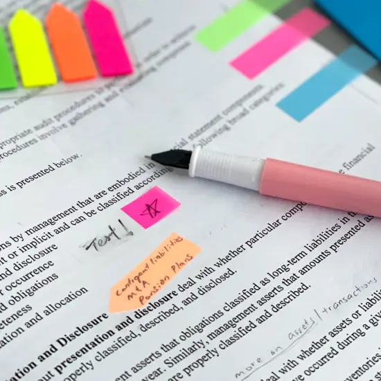 Wrapables 500pcs Transparent Sticky Notes Set, Memo Note Pads, Book Tabs, Page Markers, Sticky Notes, School and Office Supplies {4}