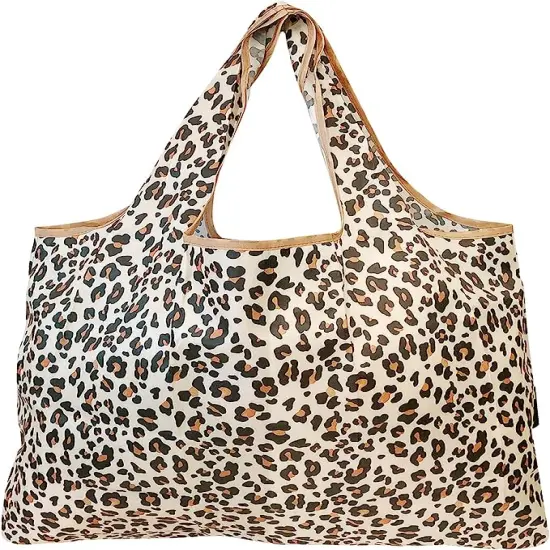 Wrapables Large Foldable Tote Nylon Reusable Grocery Bags, 3 Pack Owls & Cats {3}