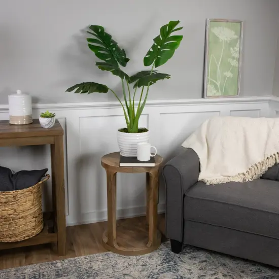 Northlight 35" Green Wide Leaf Monstera Artificial Potted Plant {3}