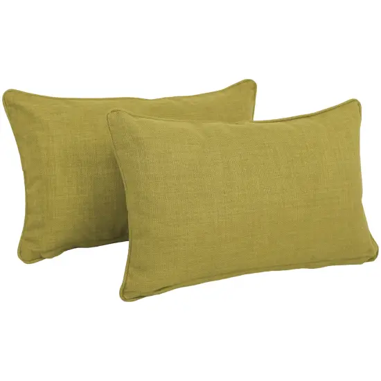20-inch by 12-inch Outdoor Spun Polyester Back Support Pillows (Set of 2) - Avocado {1}