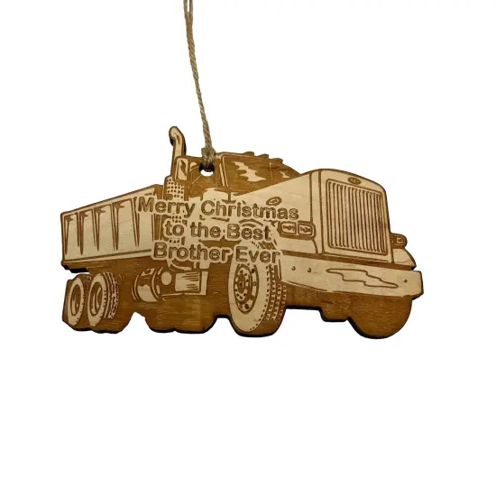 Merry Christmas to the best Brother Ever Dump Truck - Ornament {1}