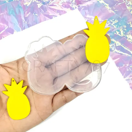 Pineapple Dangle Earring Silicone Mold (D1) {1}