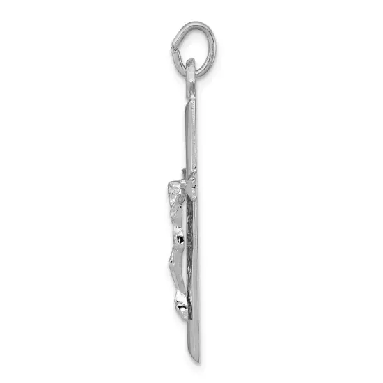 Sterling Silver Crucifix Charm Jewerly 36mm x 18mm {2}