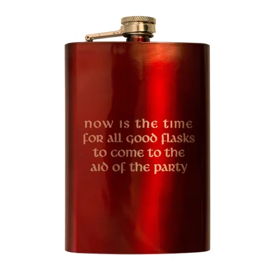 8oz RED Now Is the Time Flask {1}