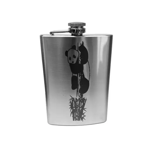 8oz Panda Stainless Steel Flask {1}