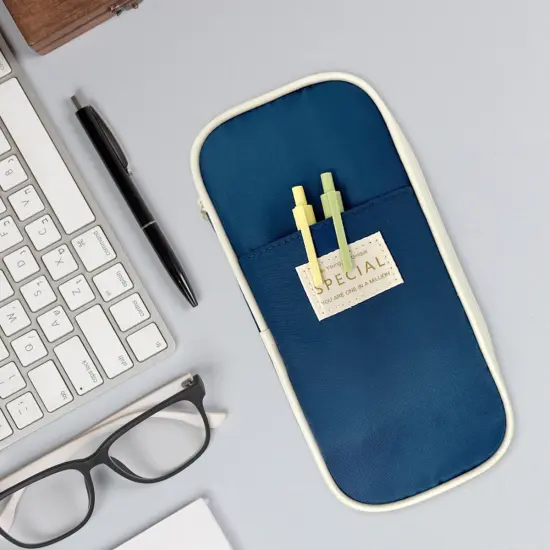 Wrapables Large Capacity Pencil Case, Expandable Pencil Pouch for Stationery Tools Pistachio Green {11}