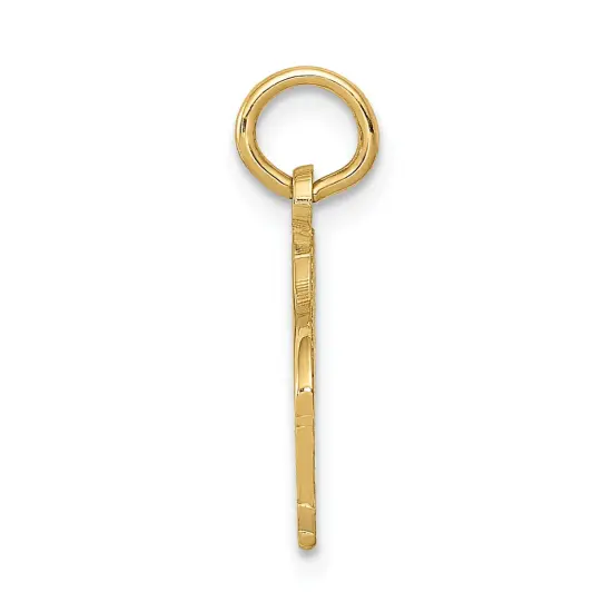 14K Yellow Gold Piano Charm Music Pendant Jewelry 17mm x 11mm {3}