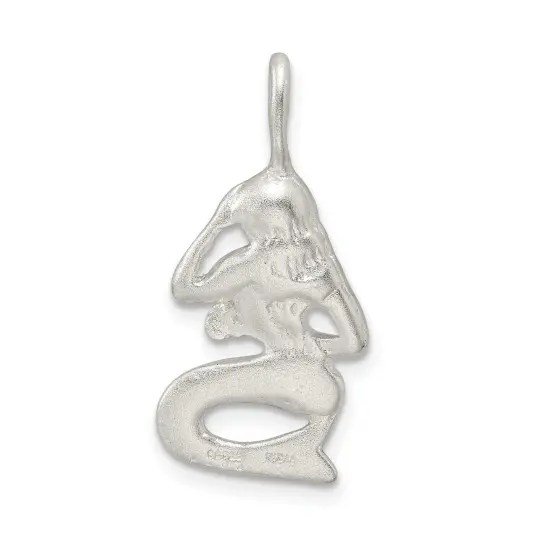 Sterling Silver Mermaid Charm Pendant FindingKing Jewerly 20mm x 12mm {4}