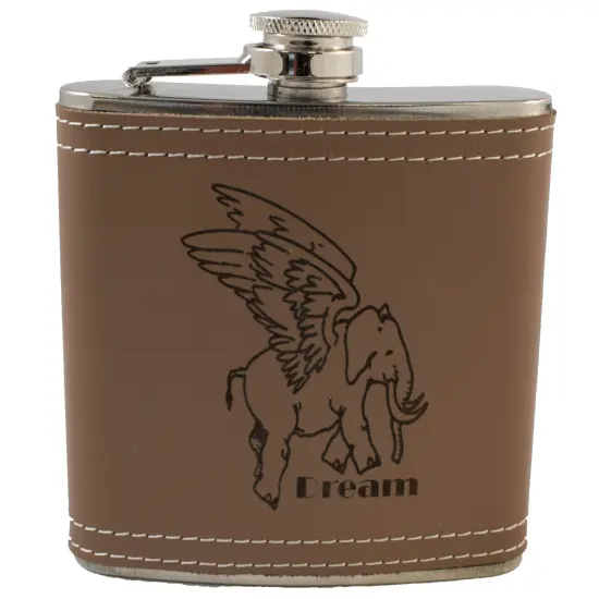6oz Flying Elephant Flask {1}