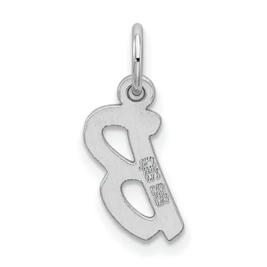 Sterling Silver Small Initial Letter B Charm Pendant Jewerly 19mm x 8mm {4}