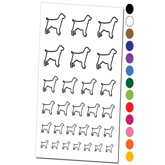 English Springer Spaniel Dog Outline Temporary Tattoo Water Resistant Fake Body Art Set Collection White {1}