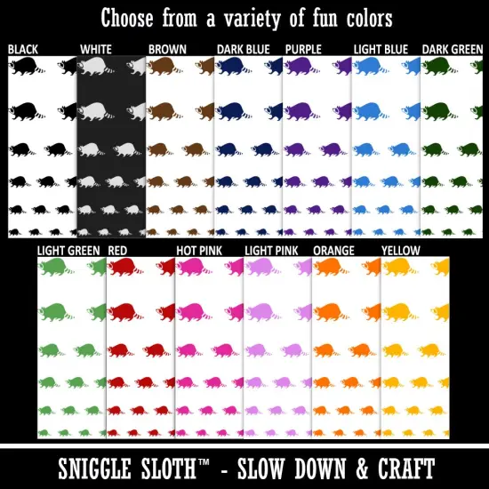 Wandering Raccoon Trash Panda Temporary Tattoo Water Resistant Fake Body Art Set Collection Yellow {3}