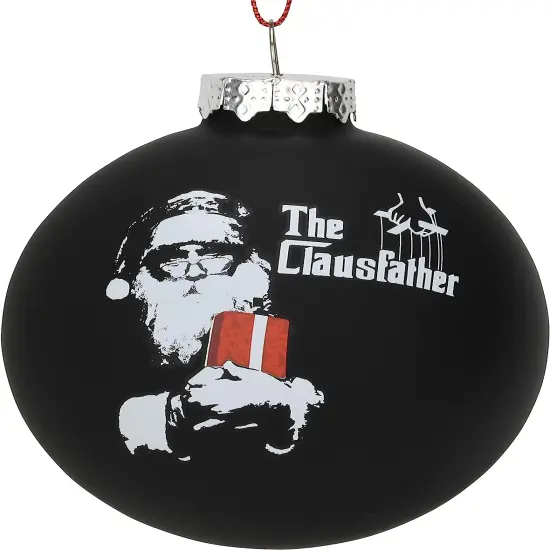 Tree Buddees The Clausfather Movie Poster Parody Funny Glass Christmas Ornaments {1}