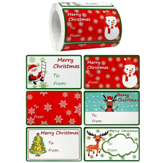 Wrapables Christmas Sticker Labels, Christmas Holiday Adhesive Gift Tags for Gifts & Stationery Arctic Joy {6}