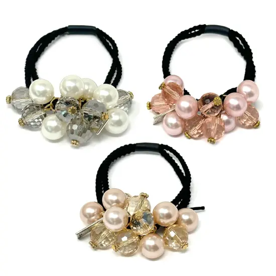Wrapables Faux Pearls and Rhinestones Hair Ties (Set of 3) {1}