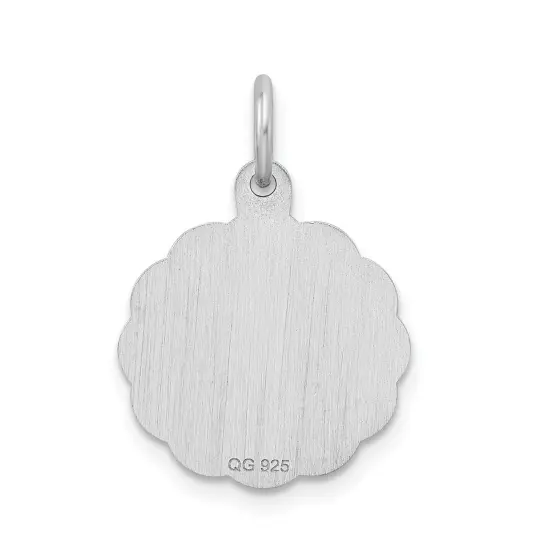 Sterling Silver Brocaded Lower Case Initial S Charm Jewerly 22mm x 16mm {4}