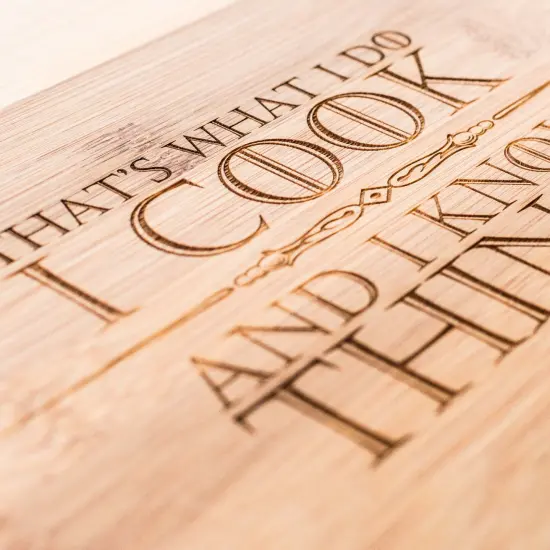 That's What I Do Cutting Board 14''x9.5''x.5'' Bamboo {2}