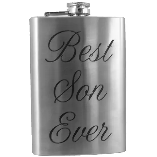 8oz Best Son Ever Stainless Steel Flask {1}