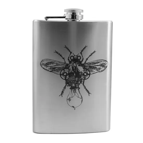 8oz Steampunk Firefly Stainless Steel Flask {1}