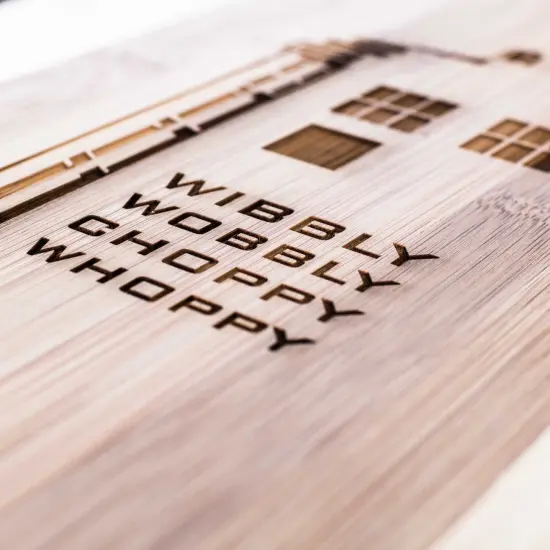 Wibbly Wobbly Choppy Whoppy Cutting Board 14''x9.5''x.5'' Bamboo {3}