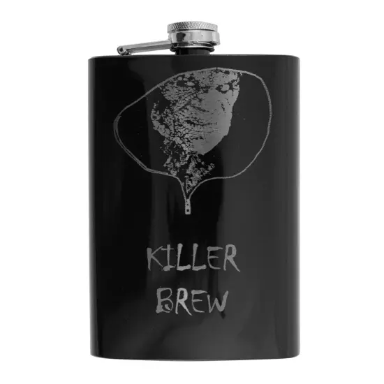 8oz BLACK Killer Brew Flask {1}