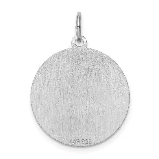 Sterling Silver Rottweiler Disc Charm Pendant Jewelry 26mm x 19mm {3}