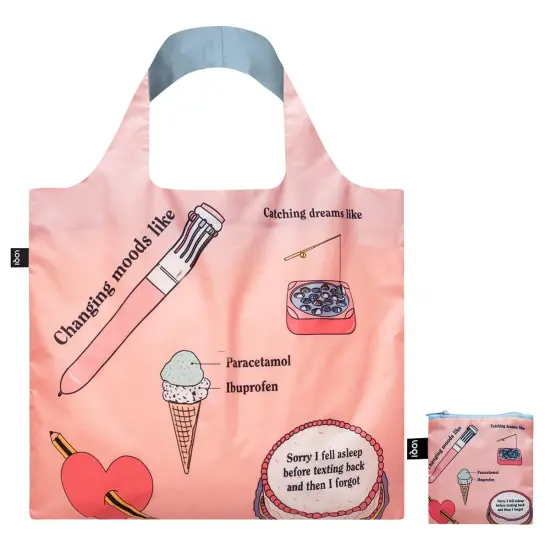 LOQI Artist Giulia Hartz Reusable Shopping Bag, One Size, Pattern {1}