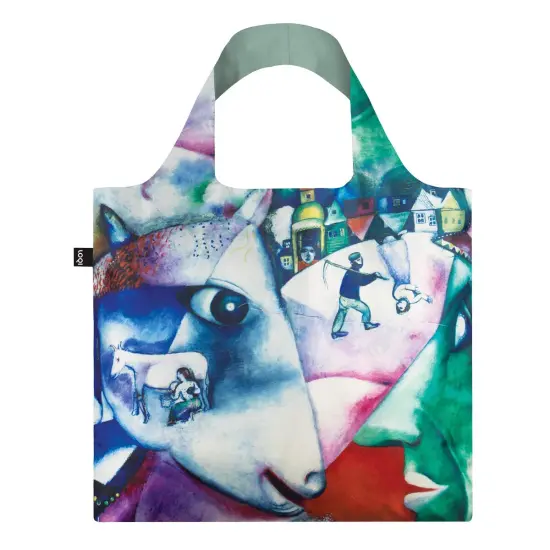LOQI Travel Tote, Marc Chagall's I and The Village, One Size {1}