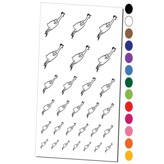 Silly Rubber Chicken Temporary Tattoo Water Resistant Fake Body Art Set Collection Hot Pink {1}