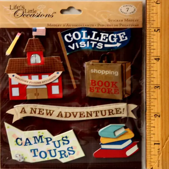 K & Company Life's Little Occasions College Visits Dimensional Stickers Medley {1}