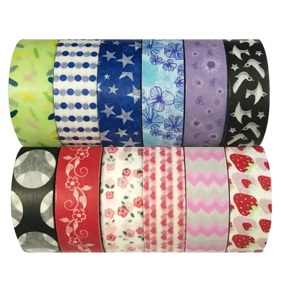 Wrapables WPSET70 Washi Masking Tape Collection (Set of 12) {1}
