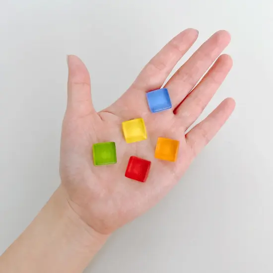 Wrapables Colorful Glass Cube Magnets, Refrigerator Magnets for Office Whiteboards, Cabinets, Lockers (Set of 24) {6}