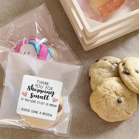 Wrapables Shopping Small Business Thank You Stickers Roll, Sealing Stickers and Labels for Boxes, Envelopes, Bags and Packages (500pcs) {5}