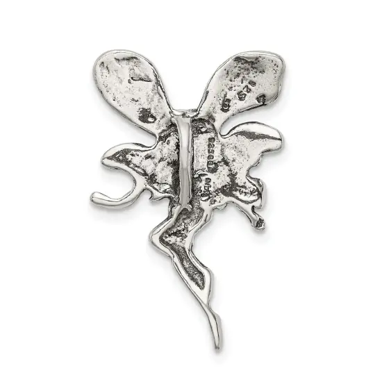 Sterling Silver Fairy Charm Faerie Pendant Jewelry 29mm x 18mm {3}