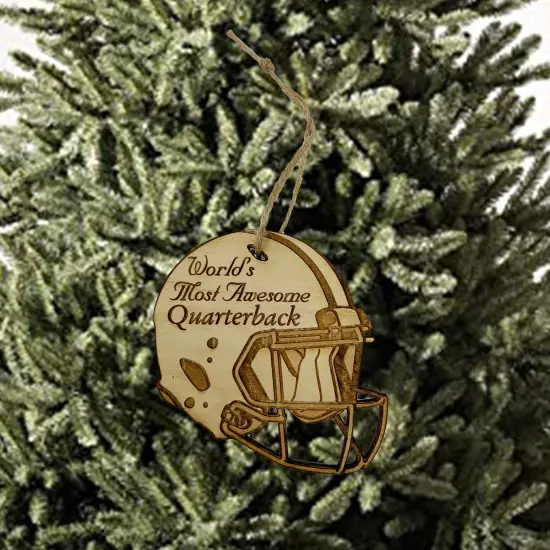 Worlds most Awesome Quarterback - Ornament {2}