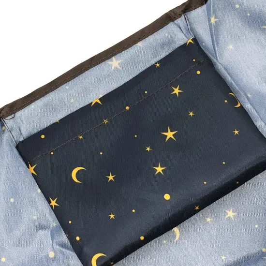 Wrapables Small Foldable Tote Nylon Reusable Grocery Bags Moon & Stars {5}