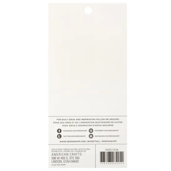 Heidi Swapp Set Sail Ledger Tag Sticky Notes-60/Pkg {2}