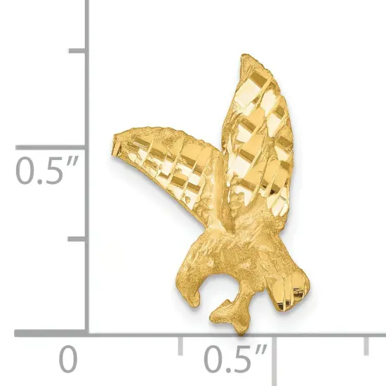 10K Gold Flying Eagle Charm Jewelry FindingKing 20mm x 11mm {2}