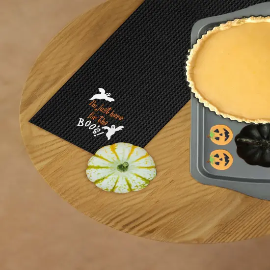 I'm Just Here For Boo's Halloween Cotton Waffle Weave Kitchen Towel Decor Decoration {3}