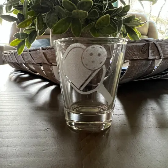 2oz PickleBall Shotglass LASER {2}