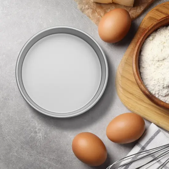 Last Confection 2-Piece Round Cake Pan Set - 4" x 2" Deep Aluminum Pans {5}