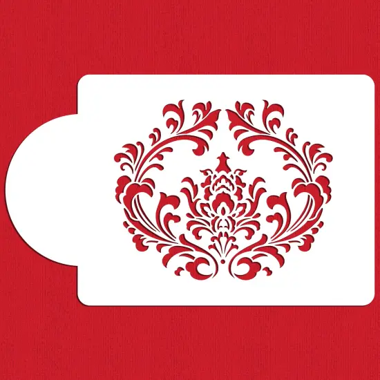 Filigree Damask Cake Stencil Side #1 | C551 by Designer Stencils | Cake Decorating Tools | Baking Stencils for Royal Icing, Airbrush, Dusting Powder | Reusable Plastic Food Grade Stencil for Cakes | Easy to Use & Clean Cake Stencil {5}