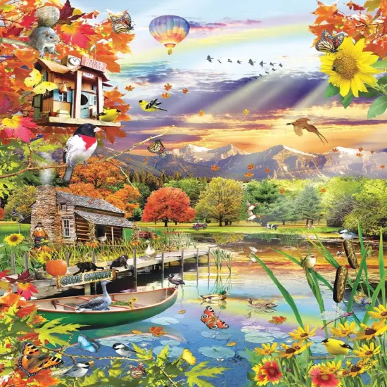 Sunsout Autumn Lake 500 pc Jigsaw Puzzle 25038 {1}