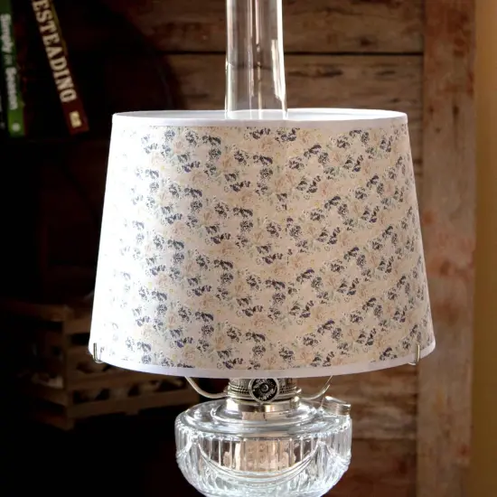 Aladdin Parchment Oil Lamp Shade, 12 inch Base Fitter. Floral Tapestry Design {3}
