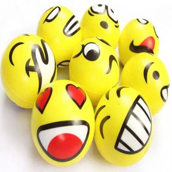 Big Mo's Toys 3" Party Pack Emoticons Stress Balls Stress Reliver Party Favors, Toy Balls, Party Toys (12 Pack) {2}