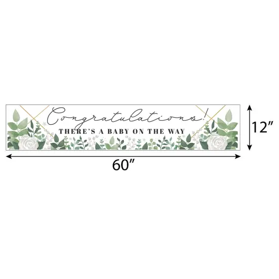 Big Dot of Happiness Boho Botanical Baby - Greenery Baby Shower Decorations Party Banner {3}
