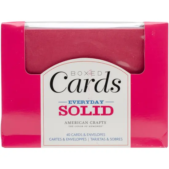 American Crafts A2 Cards W/Envelopes (4.375"X5.75") 40/Box-Everyday Solid {1}