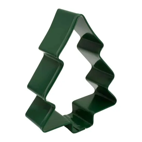 Tree Snow Covered Cookie Cutter (Green, 3.5") {2}