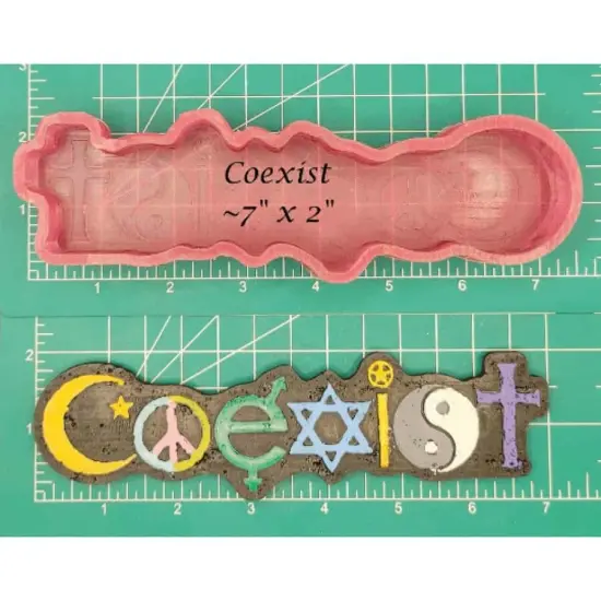 Coexist Silicone Freshie Mold {1}