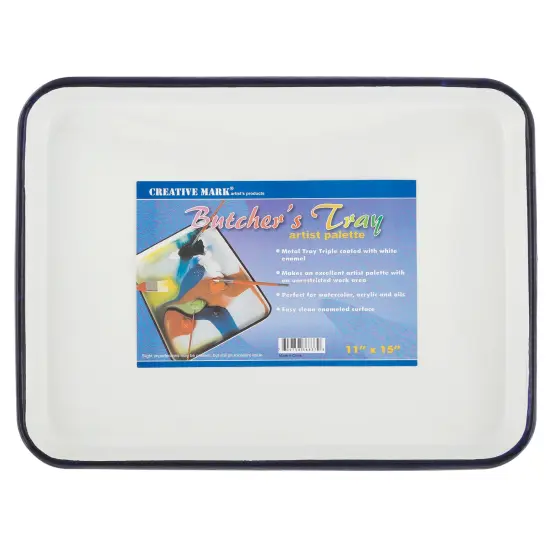 Creative Mark Butcher Tray Palette - Triple coated Enamel Tray Palette for Painting, Color Theory, Mixing, and more! {1}